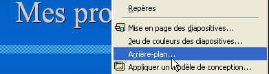 modifier l'arrière-plan