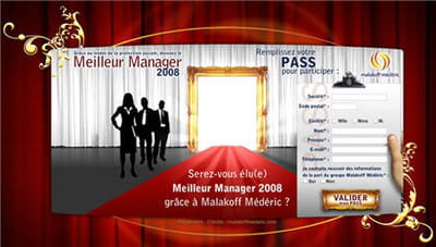 exemple d'un jeu concours btob, organisé par malakoff médéric