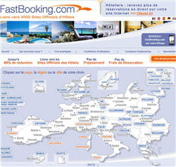 fastbooking, acteur français de la réservation d'hôtels en ligne. 