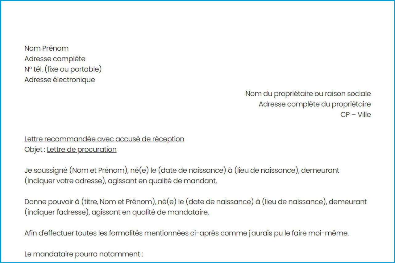 Mod le De Lettre De Procuration Pour Retirer Un Document Guide Complet 