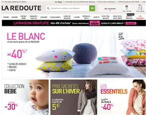 le site de la redoute vend des vêtements, mais aussi des meubles, de