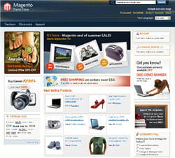exemple de boutique réalisée avec magento