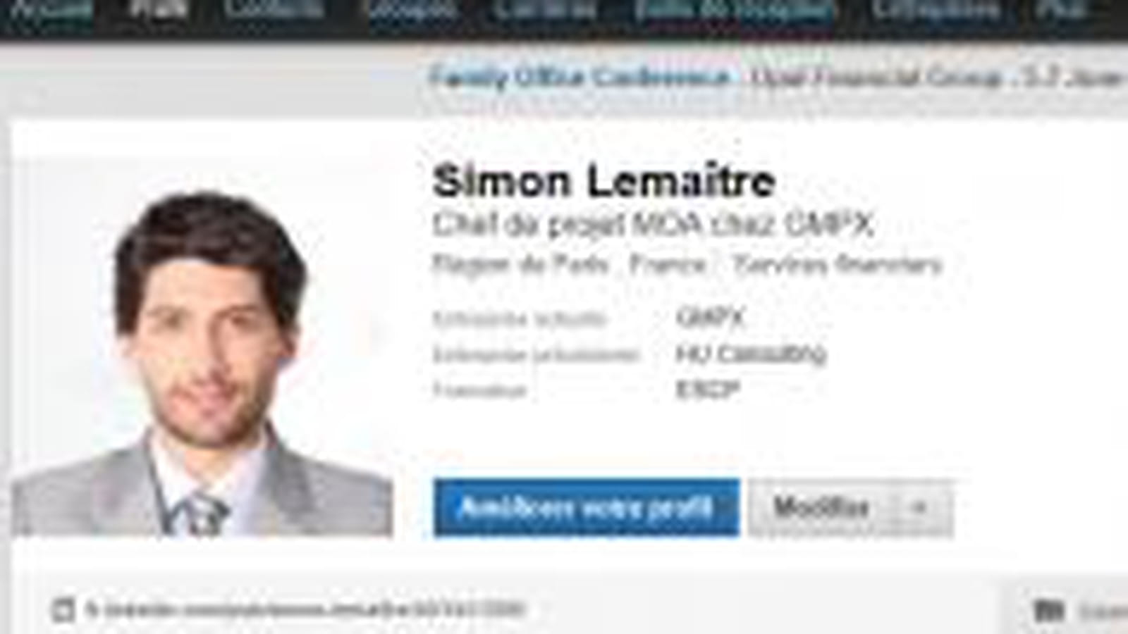 Nouveau profil LinkedIn