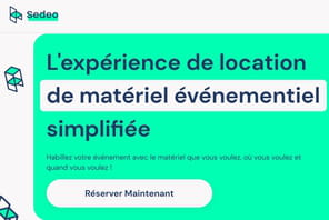 La marketplace de location de mat&eacute;riel &eacute;v&eacute;nementiel Sedeo l&egrave;ve 1&nbsp;million d'euros