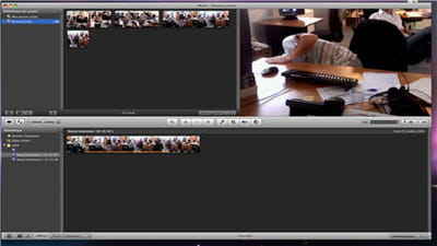 l'espace de travail de imovie 