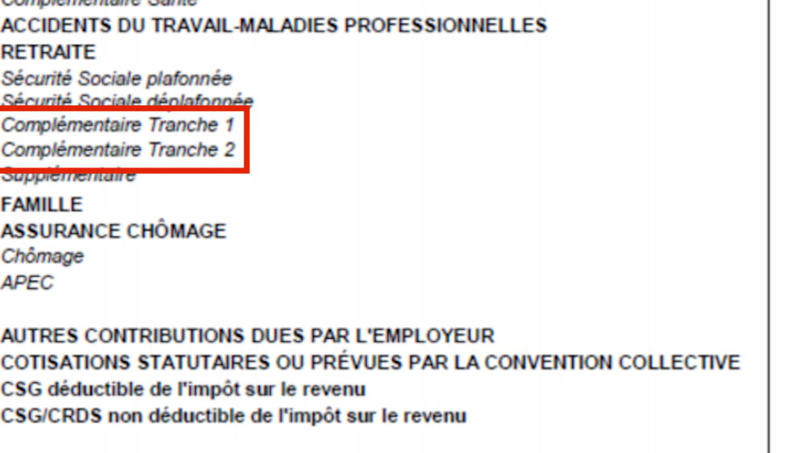 Retraite complémentaire