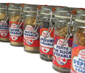les pépites d'érable se dégustent comme une friandise ou pour sucrer un dessert.