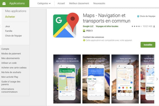 Google Maps dépasse 5*milliards téléchargements