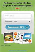 l'affichage de groupon sur mobile.