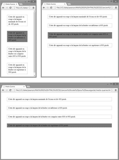 figure 16.6 : la mise en forme dépend de la largeur de la fenêtre.