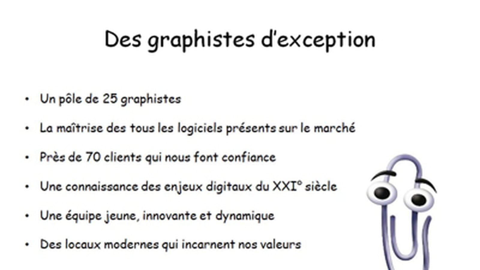 Le contraste slide/discours