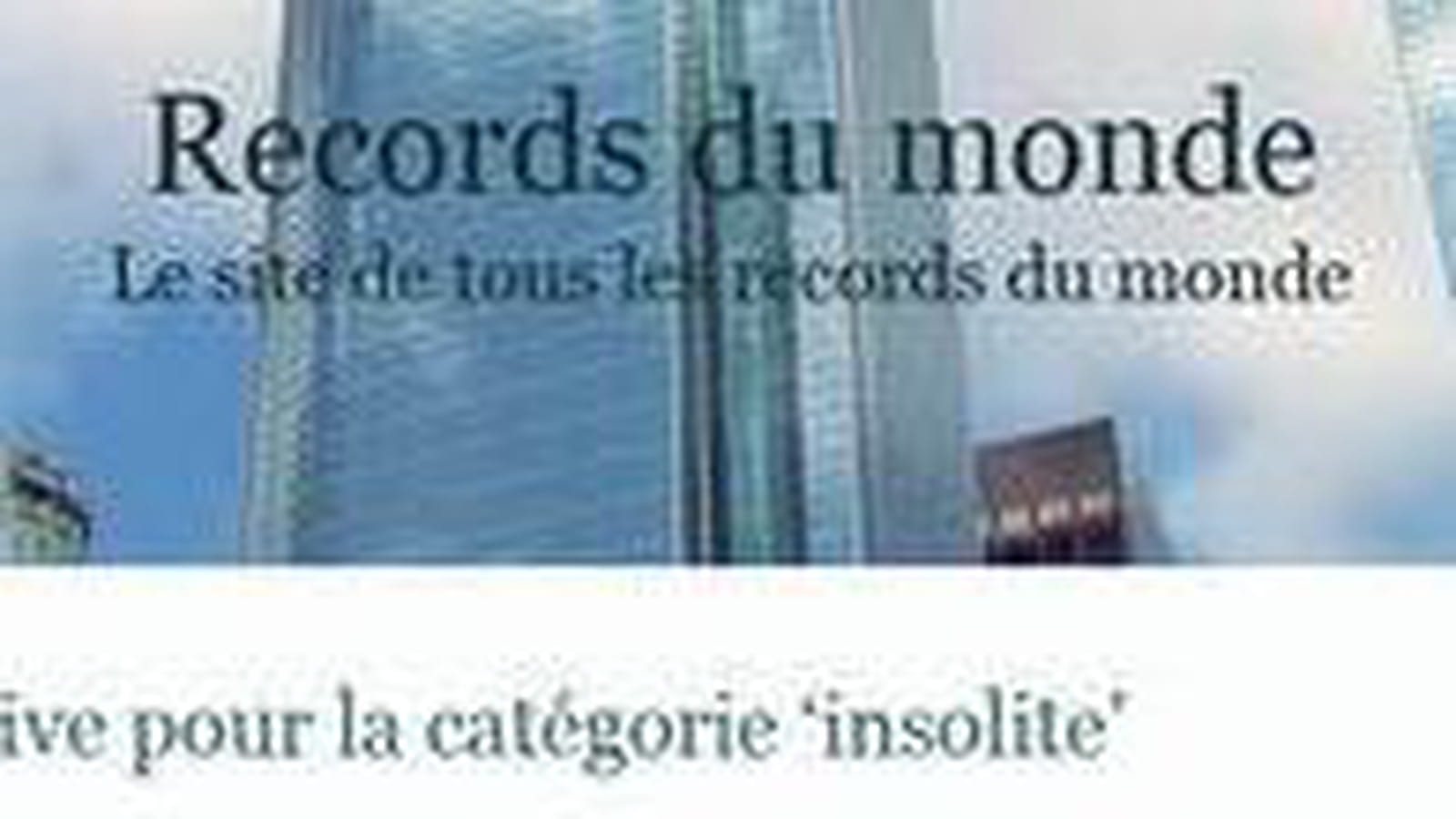 Records du monde