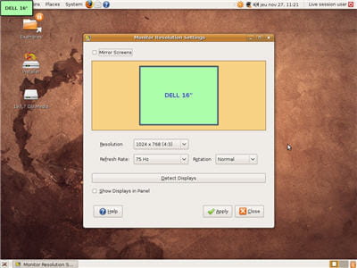 paramétrer son écran sur ubuntu 