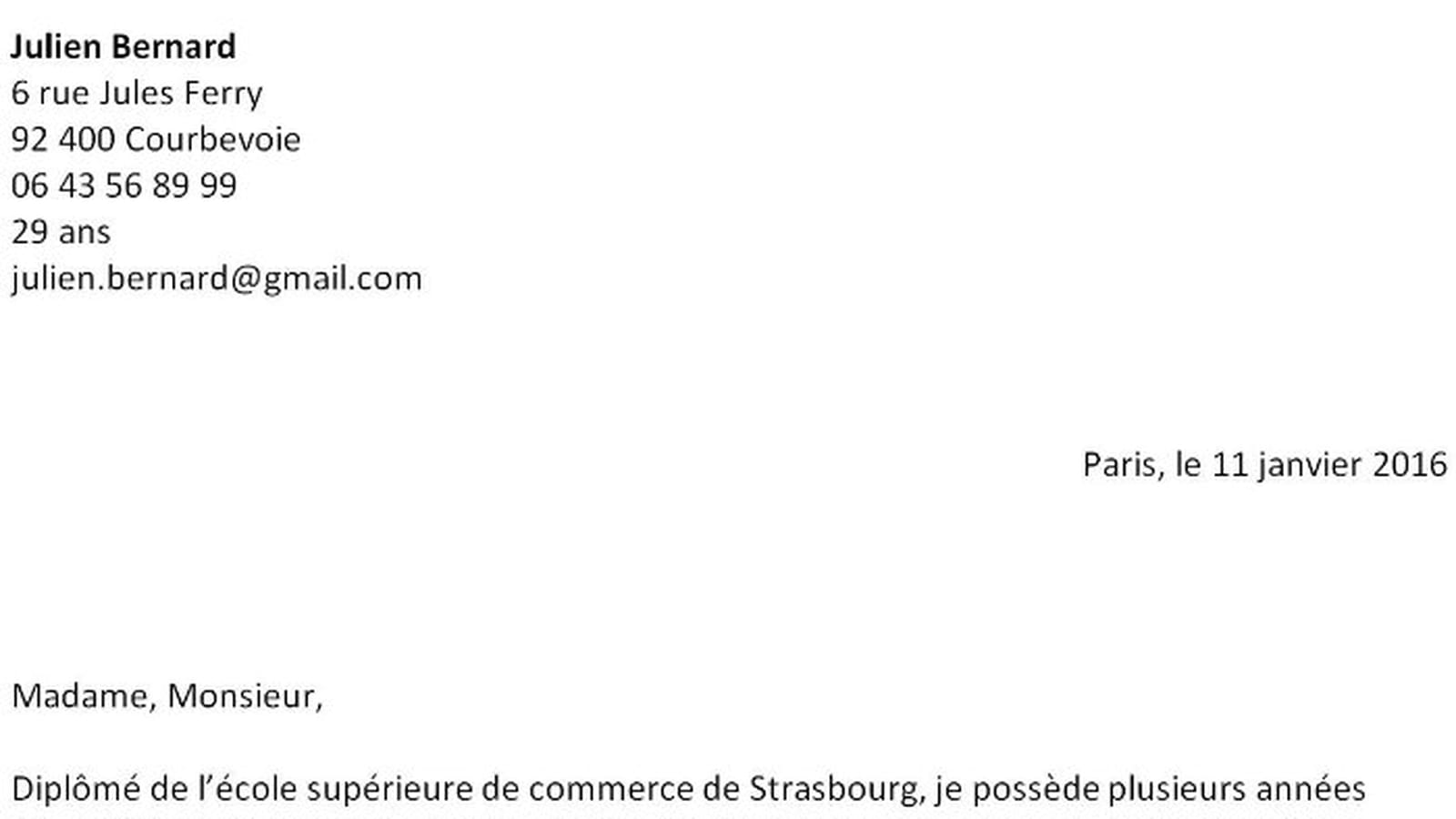 Intitulé de poste