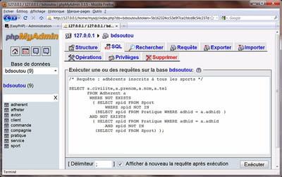 figure 10-18 - requête sql