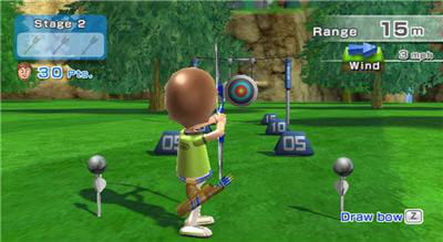 le mode tir à l'arc du jeu