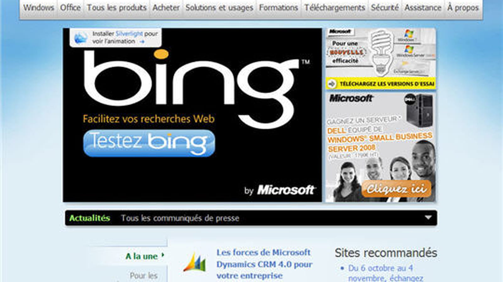 Microsoft en 2009