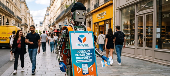 Qualit&eacute; du trafic, CPC, CPM&hellip; Les retours de la premi&egrave;re campagne de Bouygues Telecom sur ChatGPT