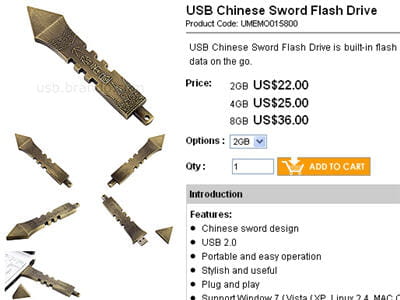 l'épée runique en clé usb