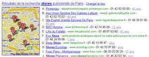 la localisation des recherches désormais possible sur certaines requêtes.
