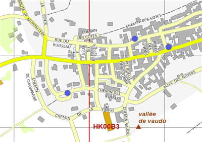 cartographie fournie par l'ign de la ville de chitry 