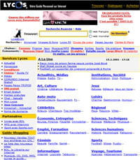 page d'accueil lycos.fr du 15 février 2001