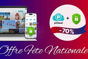 Stockage cloud &agrave; vie&nbsp;: pCloud propose jusqu'&agrave; -70% pour la F&ecirc;te Nationale