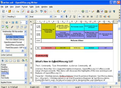 le module tableur d'openoffice.org