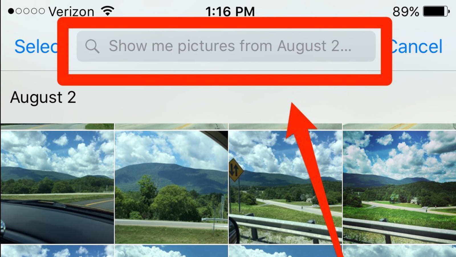 Utiliser Siri pour filtrer les photos par date et lieux