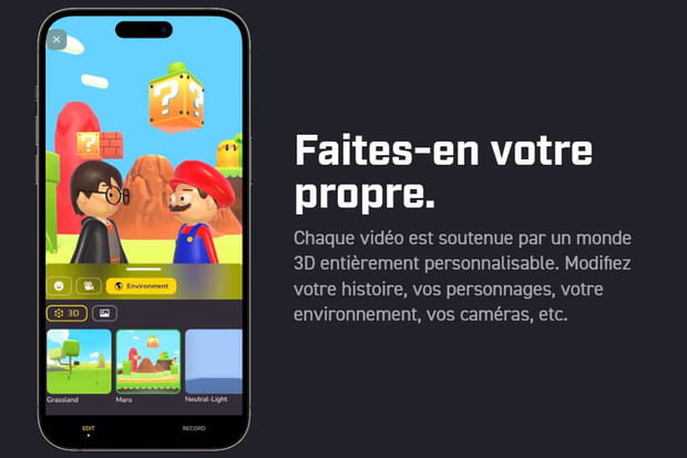 MovieBot et ses animations 3D