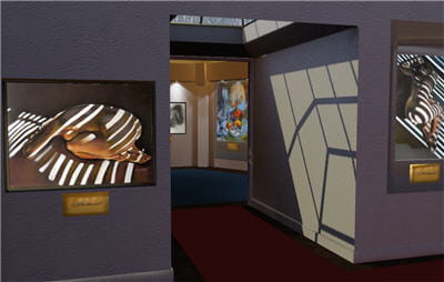une exposition de l'artiste cécile buffet, visitée en 3d