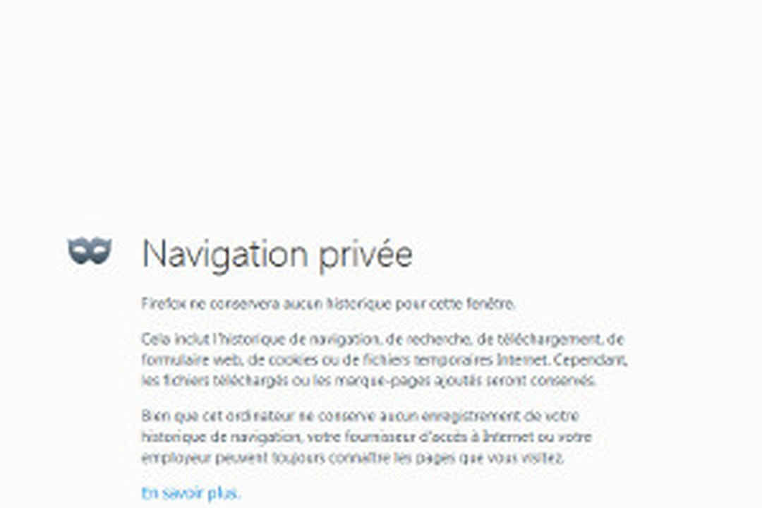 Activer la navigation privée