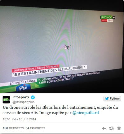 tweet drone infosport