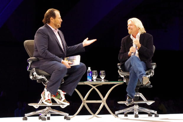 Richard Branson invité par Marc Benioff