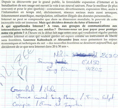 en haut : reconnaissance réussie à 100 %, en bas, même pas une lettre reconnue