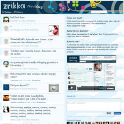 exemple de microblog créé avec shout'em