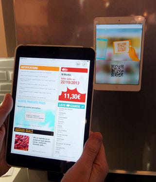 l'utilisateur récupère la liste de course en scannant son qr code