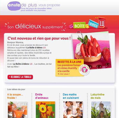 extrait de l'e-mailing envie de plus / lu