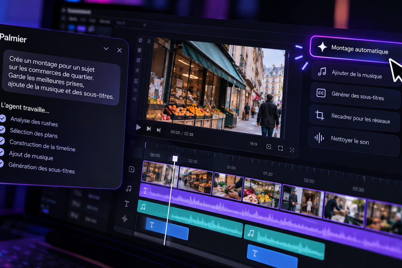 Palmier Pro : peut-on vraiment confier un montage vidéo complet à un agent IA ?