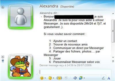 ici, une assistance pour windows live messenger 2009