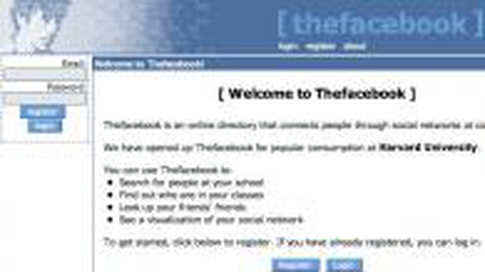 Facebook en 2003