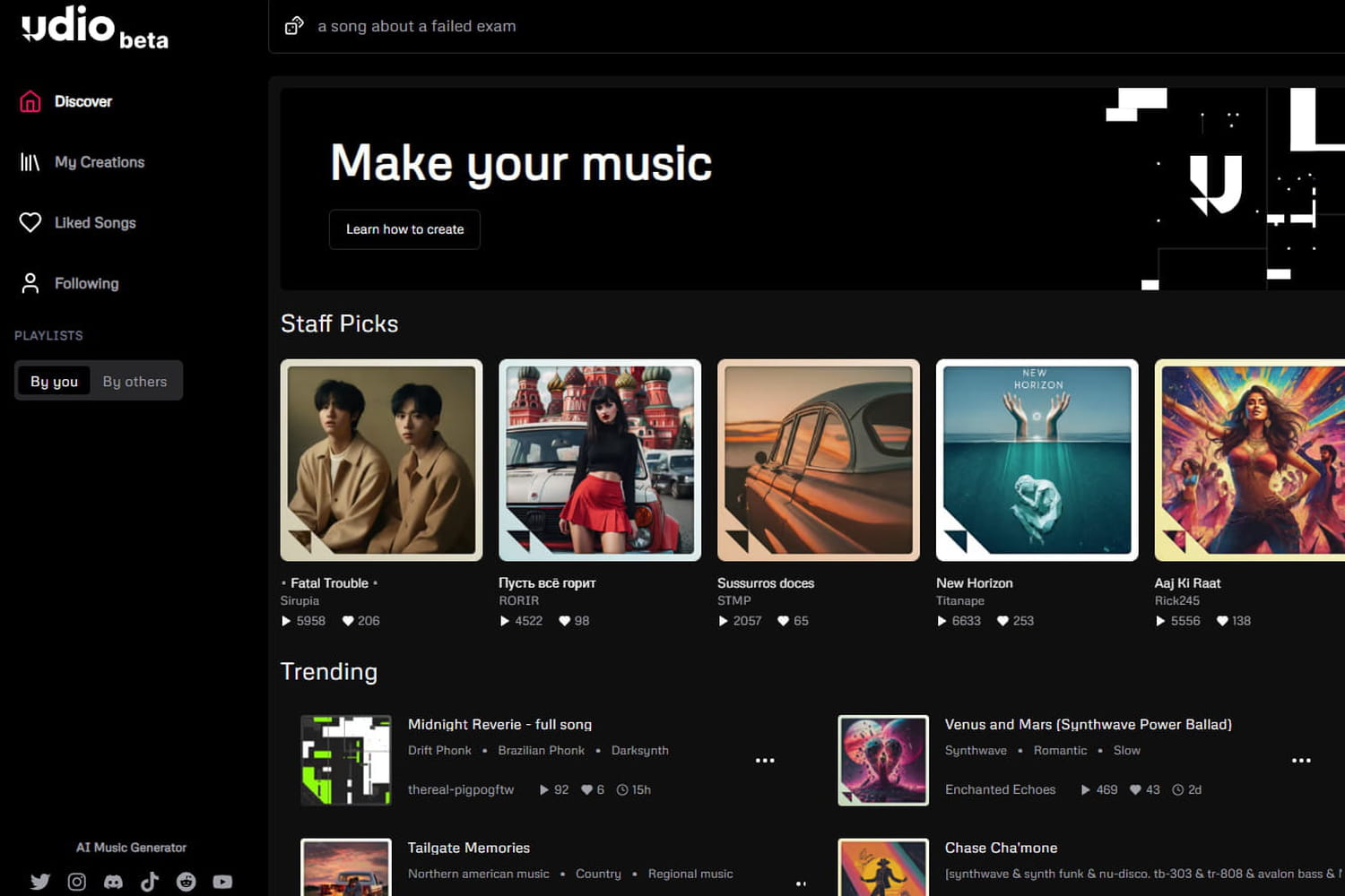 Udio Le G n rateur De Musique Par IA Pour Les Pro Udio Le G n rateur De Musique Par IA Pour Les Pro