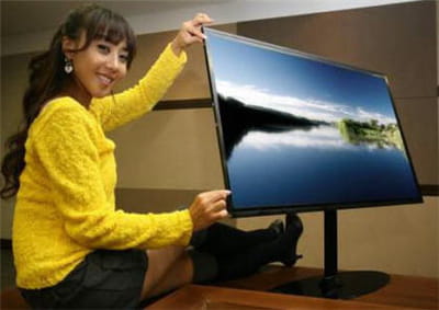 un téléviseur oled 40 pouces, malheureusement encore au stade du prototype.