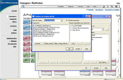 elaboration d'une campagne marketing via la fonctionnalité de calcul de champ