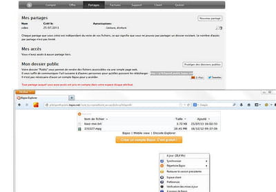 bajoo met surtout l'accent sur le partage de fichiers dans le cloud