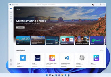 Windows 11&nbsp;: le Microsoft Store int&egrave;gre Zoom, WinZip, Acrobat...