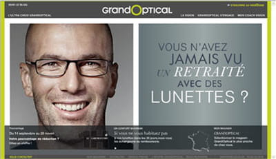 zinedine zidane prête sont image à l'enseigne grand optical depuis trois ans.