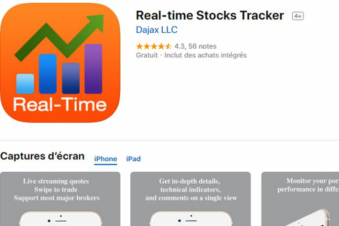 Stocks Tracker, pour du direct live