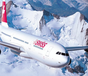 un airbus a340 de swiss.