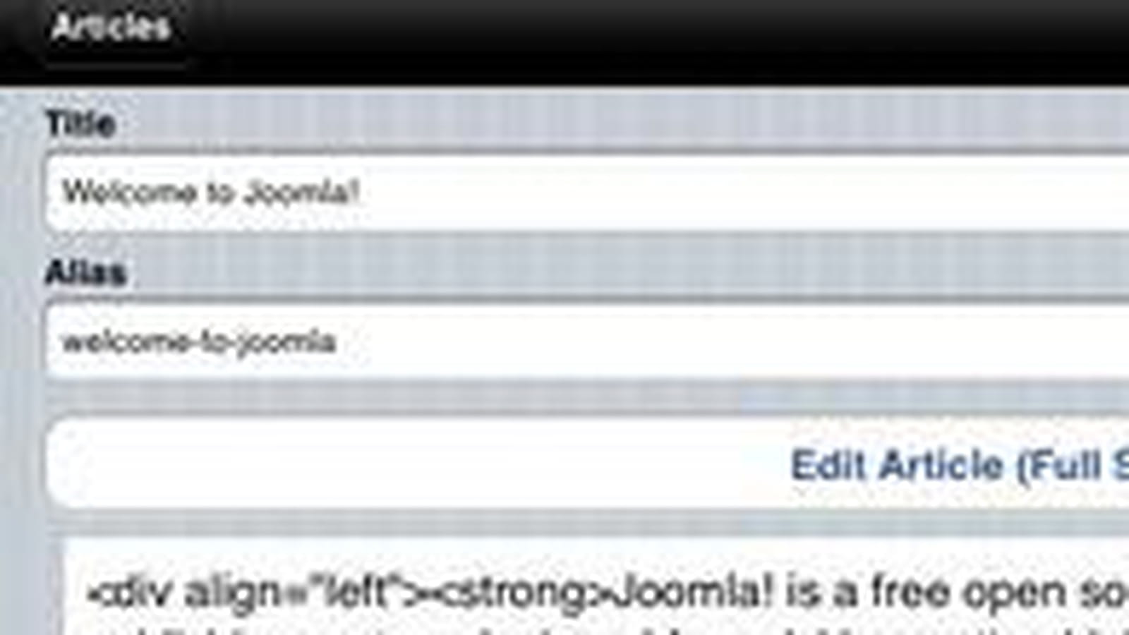 Joomla Admin